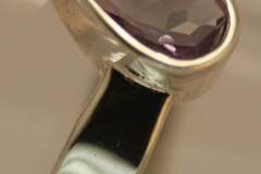 Bezel set Amethyst ring