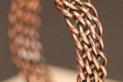 Woven copper wire ring