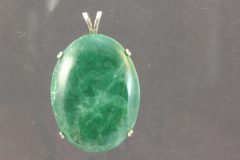 New Zealand Greenstone set in Sterling Silver pendant. 
